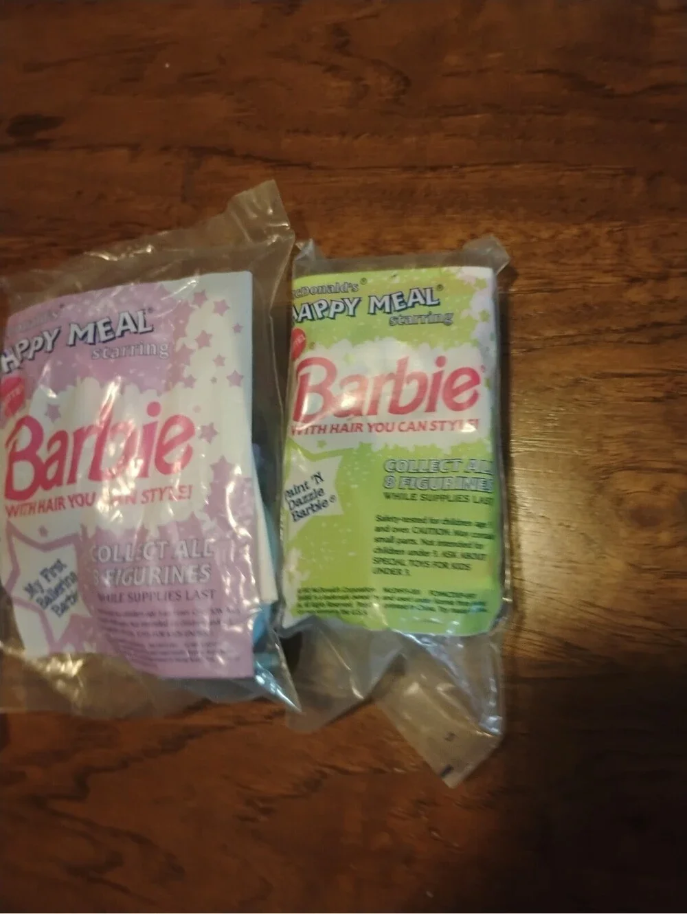 Vintage Barbie Happy Meal Figurines Set of 3 - New in Original Packaging